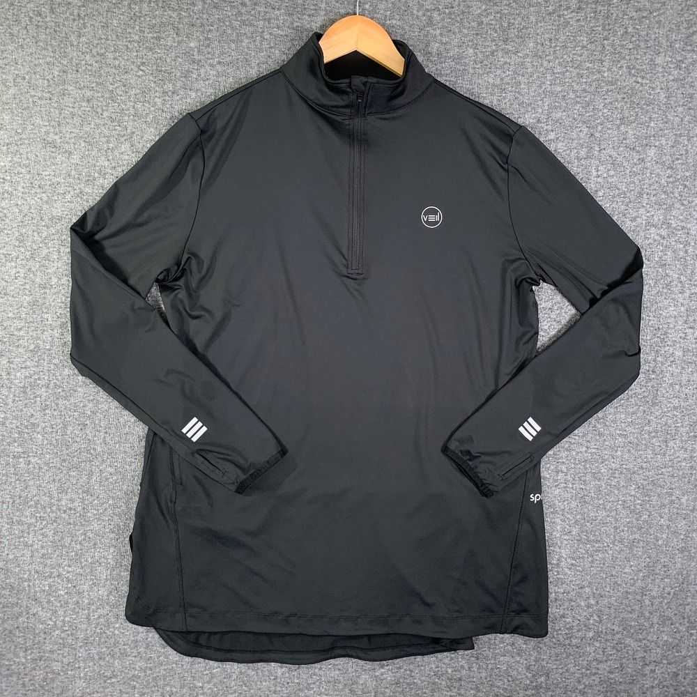 Veil Spark Half Zip Women Extra Large Black Pullover Modest Garments Workout Gym